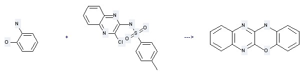 2-amino-phenol and Benzenesulfonamide,N-(3-chloro-2-quinoxalinyl)-4-methyl- can be used to produce 1,4-diazabenzo[b]phenoxazine.
